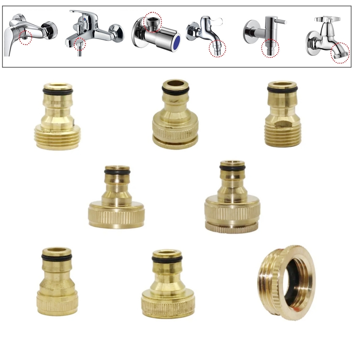 Spoke Nipple Brass - Grifo de latón roscado de 1/2
