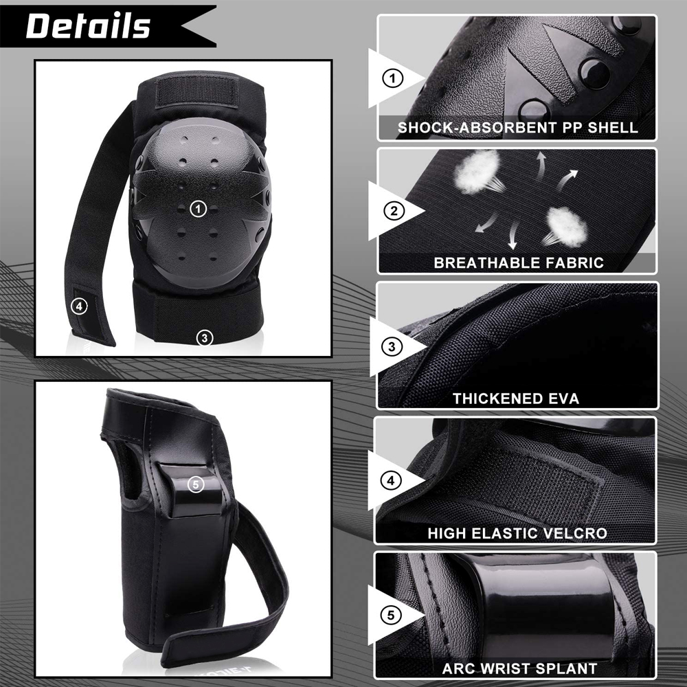 Juego de rodilleras protectora - Mountain Biking Elbow Pads reseña y precio